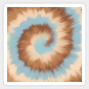 Blue and Brown Tie Dye Sticker